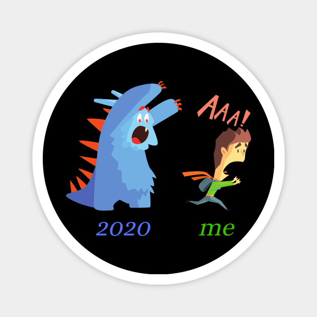 2020 Monster Chase meme Magnet by Ken Adams Store